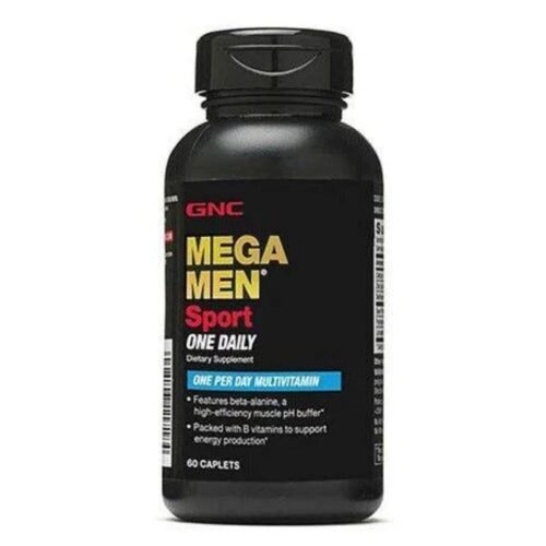 GNC Mega Men Sport One Daily 60 tablets front packaging bottle
