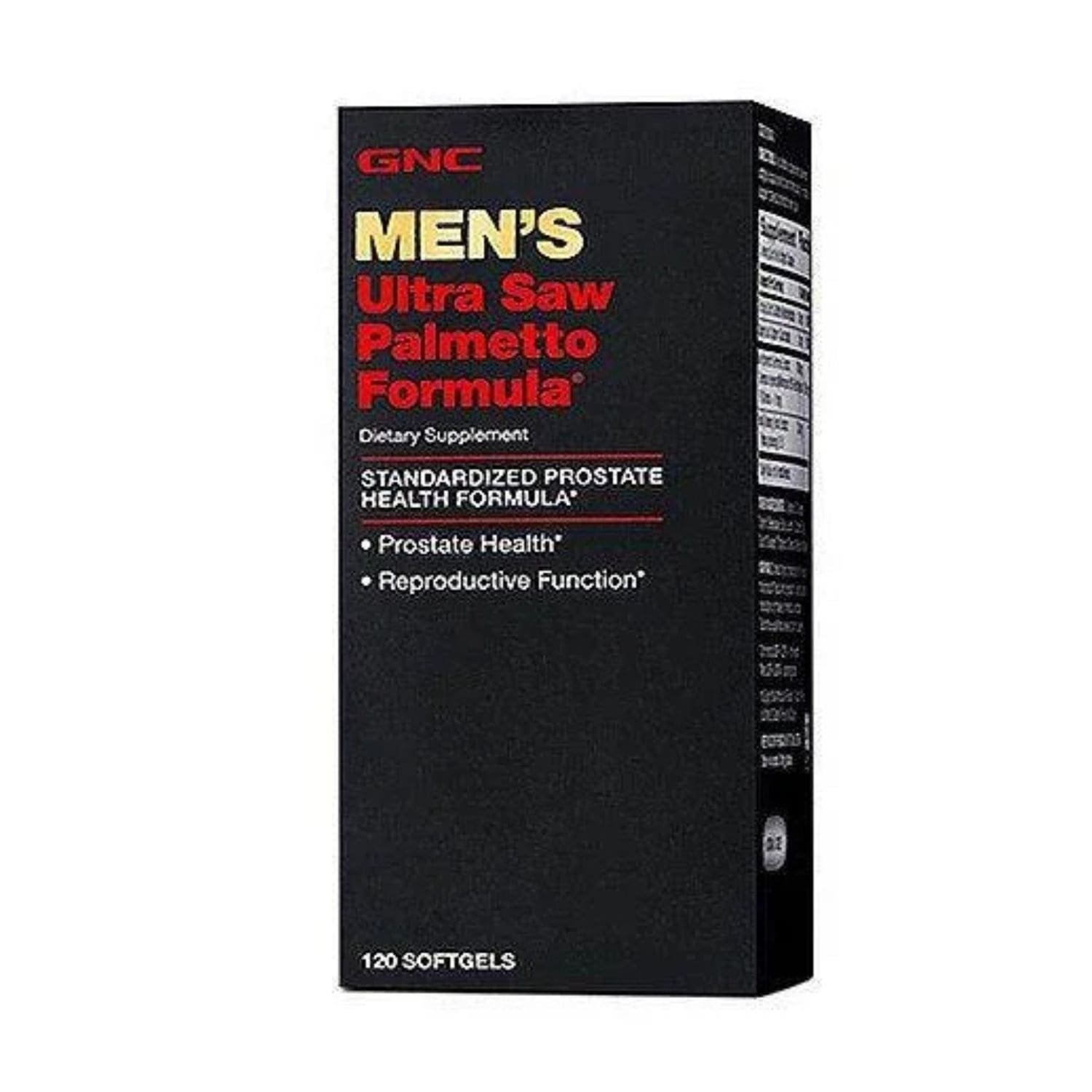 GNC Mens Ultra Saw Palmetto Formula 120 Count bottle front view