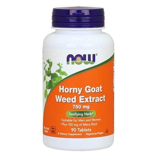 NOW Horny Goat Weed Extract 750mg, 90 Ct