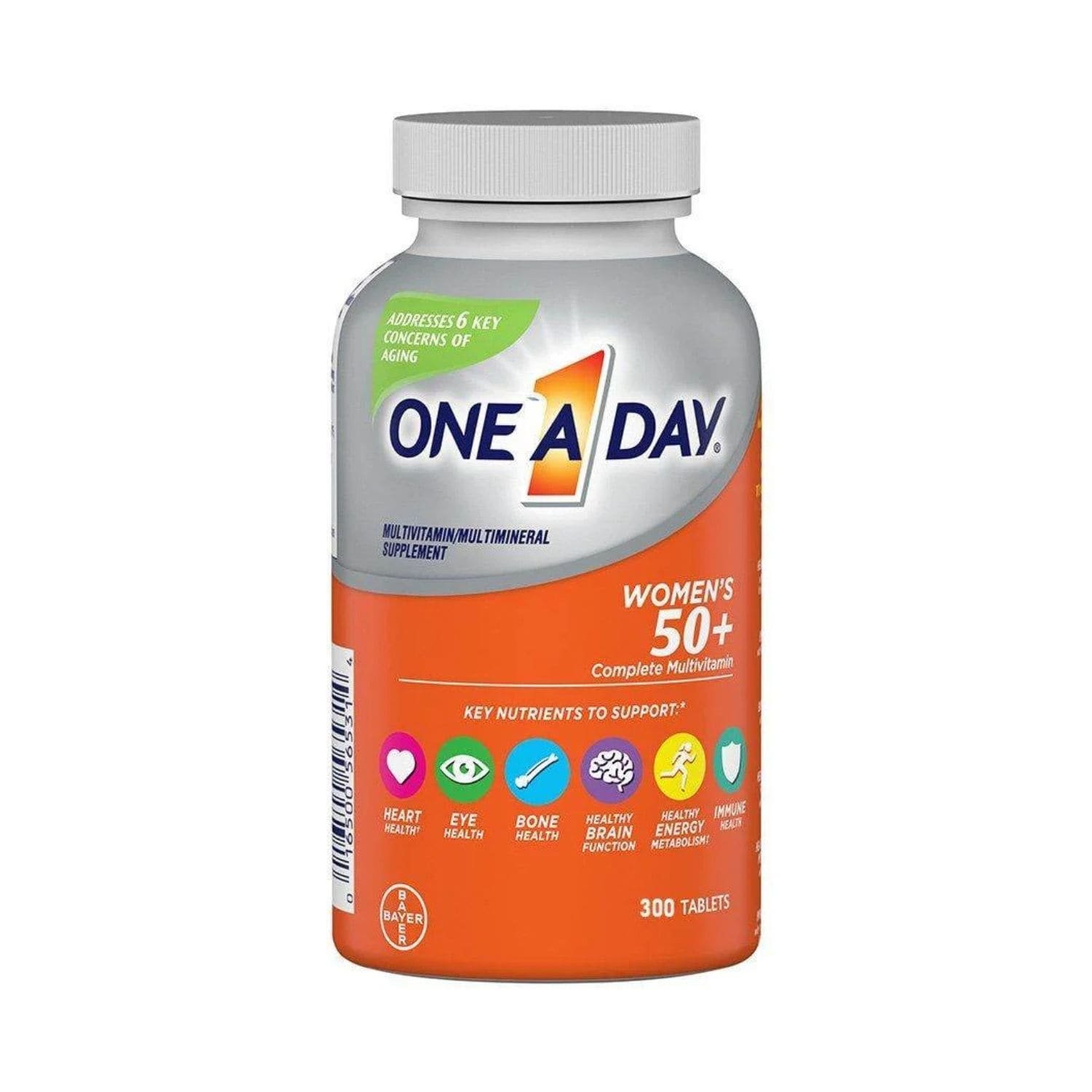 One A Day Women’s 50 Plus Healthy Advantage Multivitamin bottle, 300 tablets,