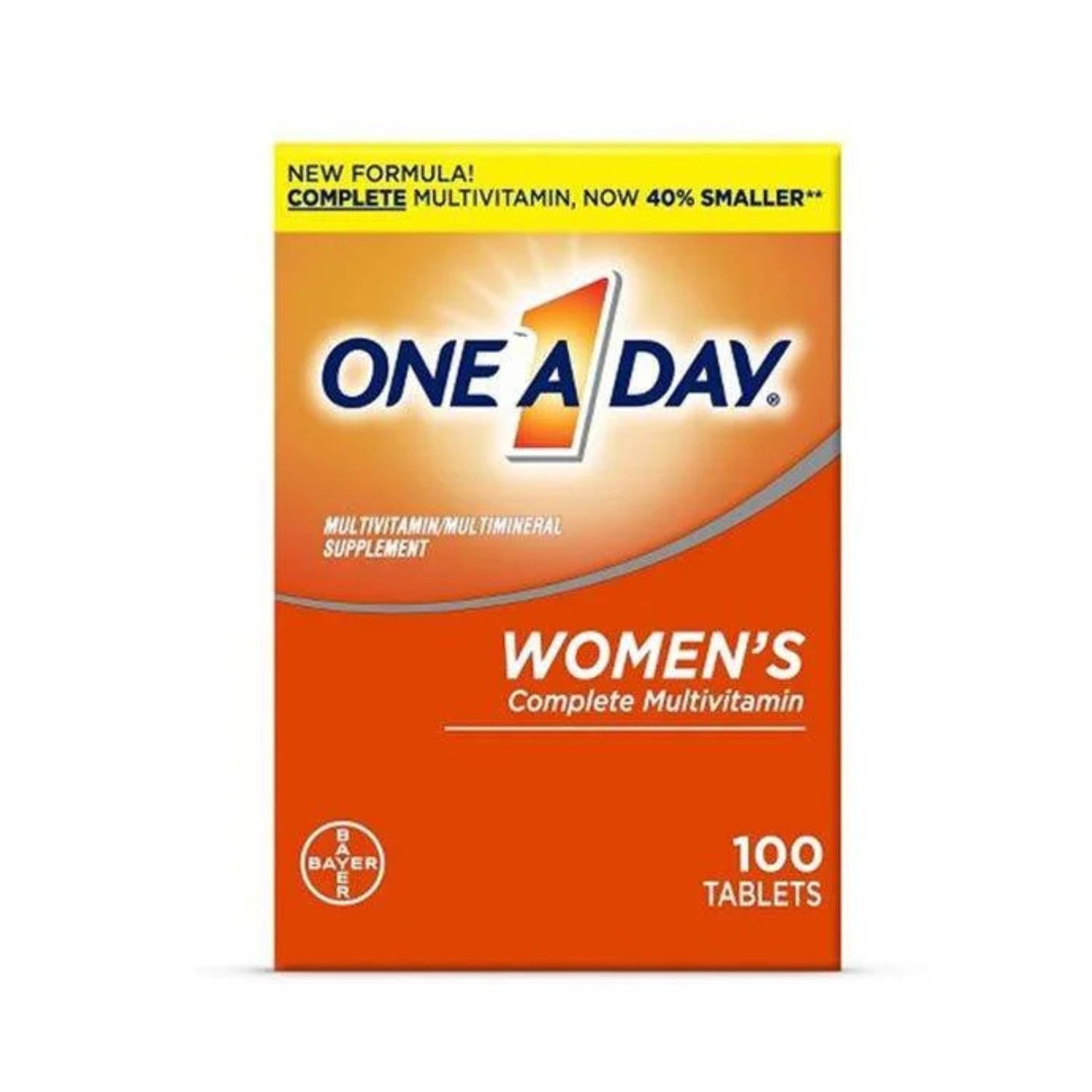 One A Day Women’s Multivitamin bottle containing 100 tablets,