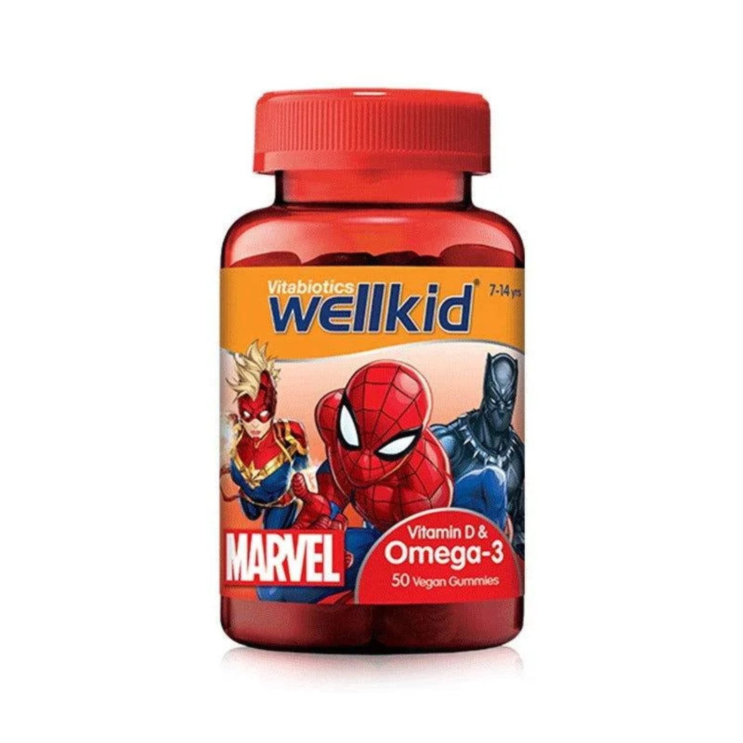Vitabiotics Wellbaby Marvel Omega-3 with Vitamin D for kids premium packaging bottle