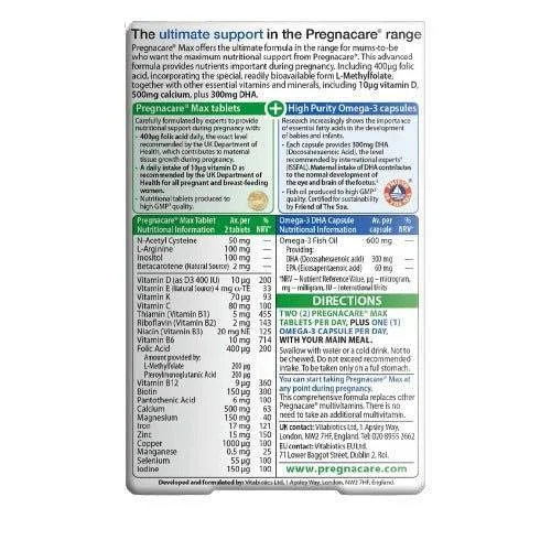 Nutritional ingredients list and supplement facts table of Vitabiotics