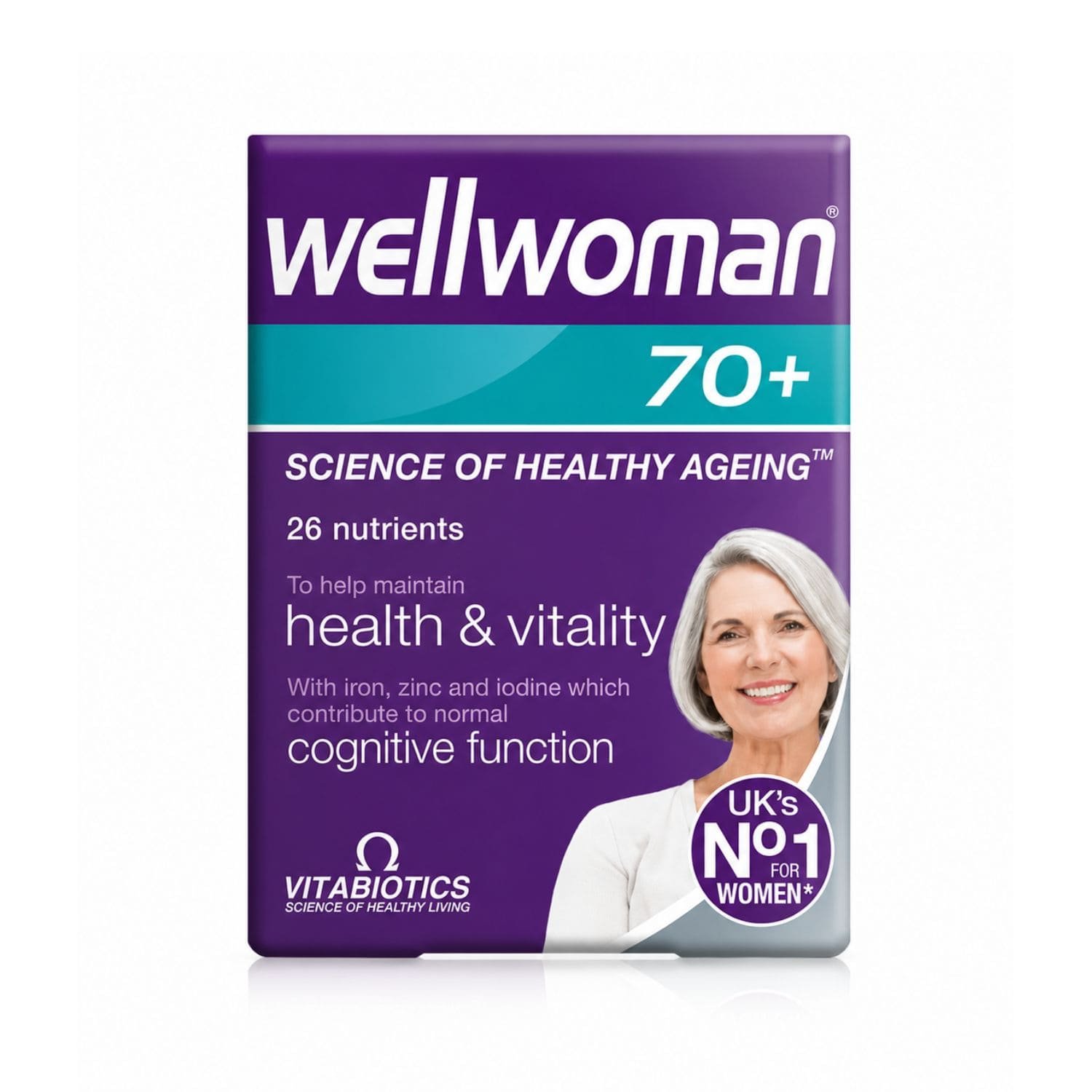 Vitabiotics Wellwoman 70 plus multivitamins for women pack of 30 tablets